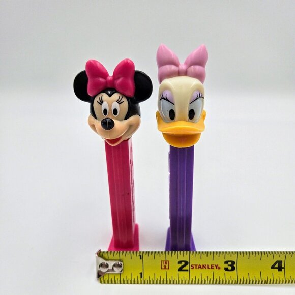 Disney Minnie Mouse And Daisy Duck Pez Dispensers Made In Hungary Pink Purple - Picture 12 of 12